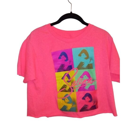 Selena Pink Color block crop top - Picture 1 of 4